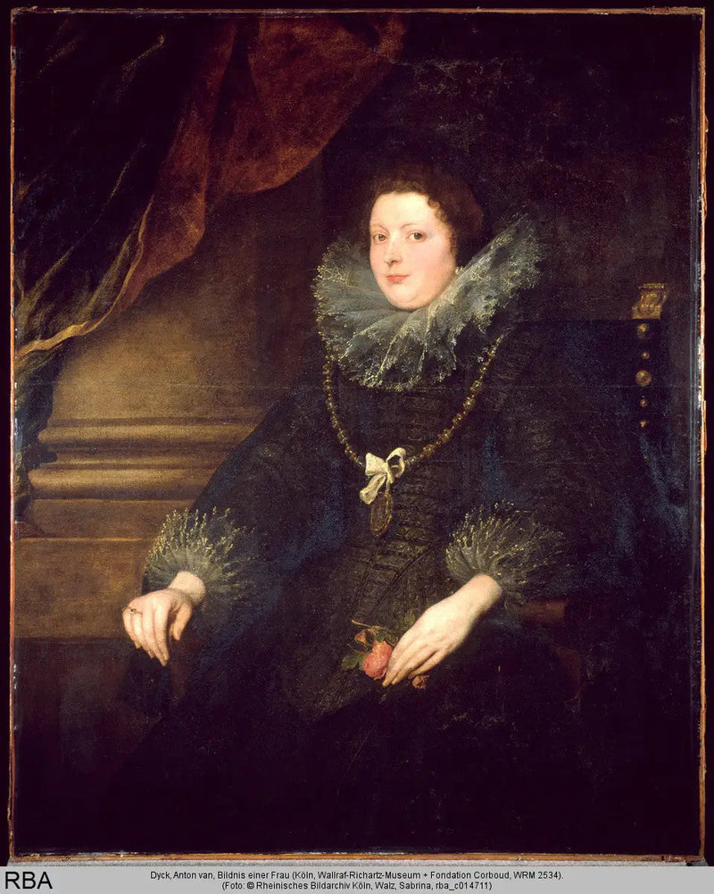 Portret van een zittende dame met rozen, dragend een medaille - Antoine van Dyck

Source:
Portrait d'une dame assise avec des roses, portant une médaille - Antoine van Dyck