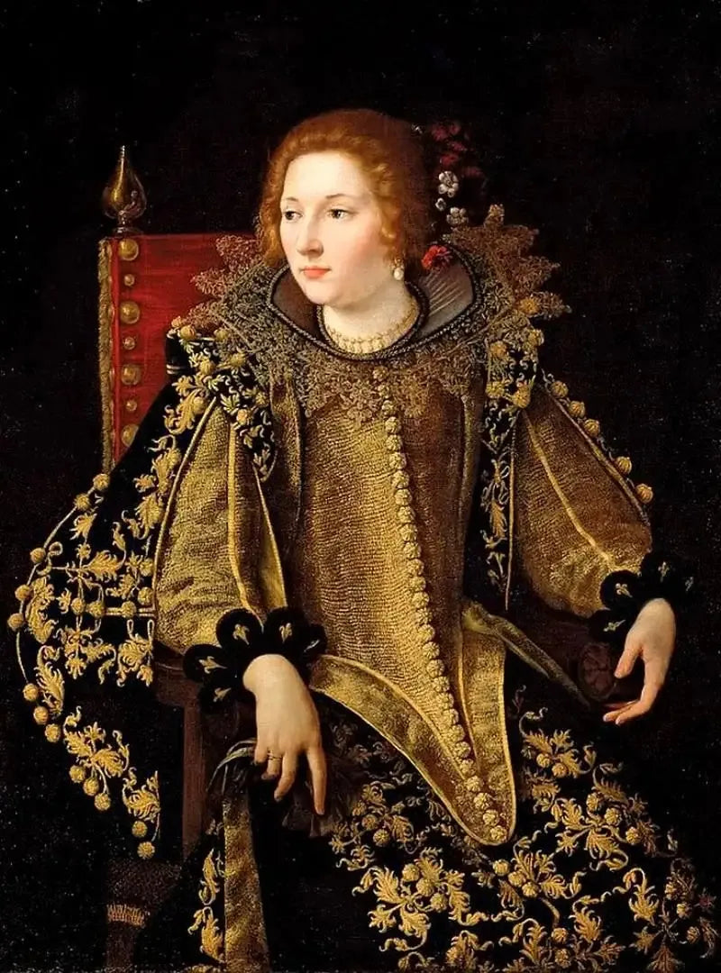 Portret van een zittende dame (senora Caterina Savelli?) - Artemisia Gentileschi