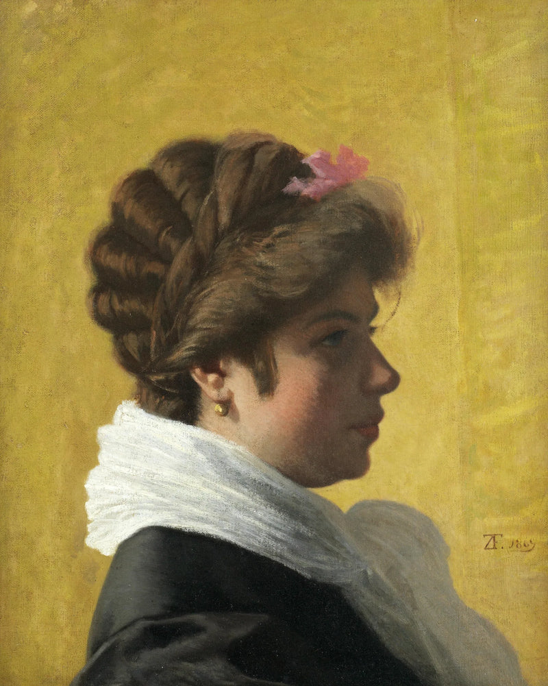 Portret van een dame - Federico Zandomeneghi