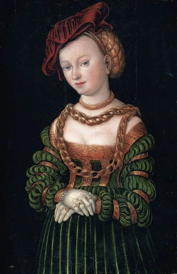 Portrait d'une dame - Lucas Cranach the Elder image 1 reproduction artisanale de tableau