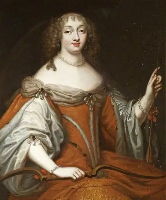 Portret van een dame (waarschijnlijk Henrietta Anne Stuart, 1644–1670, hertogin van Orléans of Marie Mancini, 1646–1714, prinses Colonna) - Pierre Mignard
