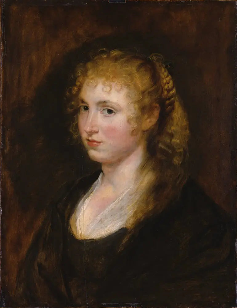 Portret van een vrouw met gevlochten blond haar - Peter Paul Rubens