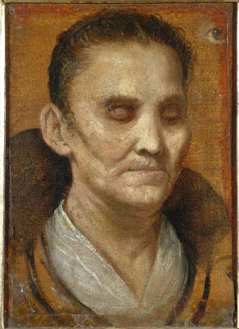 Portret van een blinde vrouw - Annibale Carracci