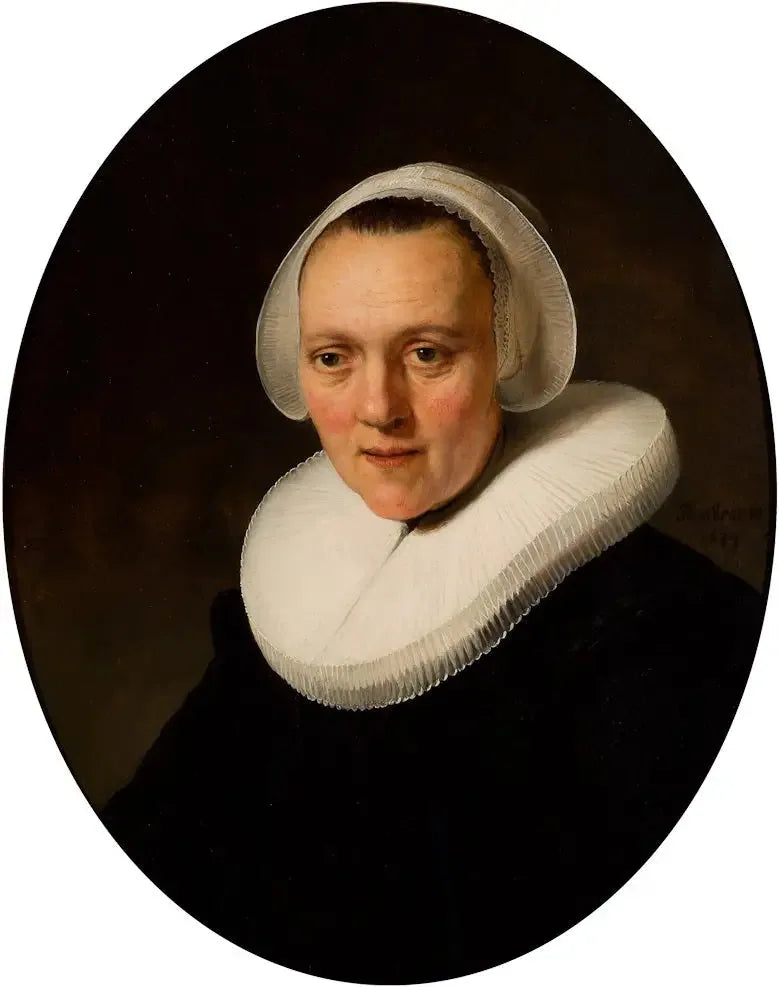 Portret van een vrouw van 40 jaar, misschien Marretje Cornelisdr van Grotewal - Rembrandt