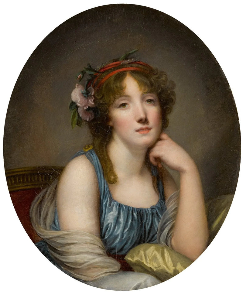 Portret van een vrouw, bekend als het meisje van de kunstenaar - Jean-Baptiste Greuze