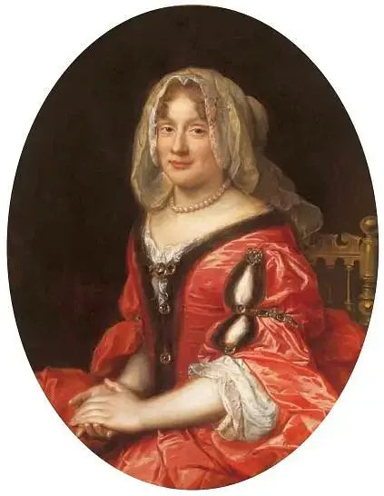 Portret van een vrouw in een Poolse kostuum, hoogstwaarschijnlijk Claudine Françoise Mignot, echtgenote van Jean Casimir Vasa - Pierre Mignard
