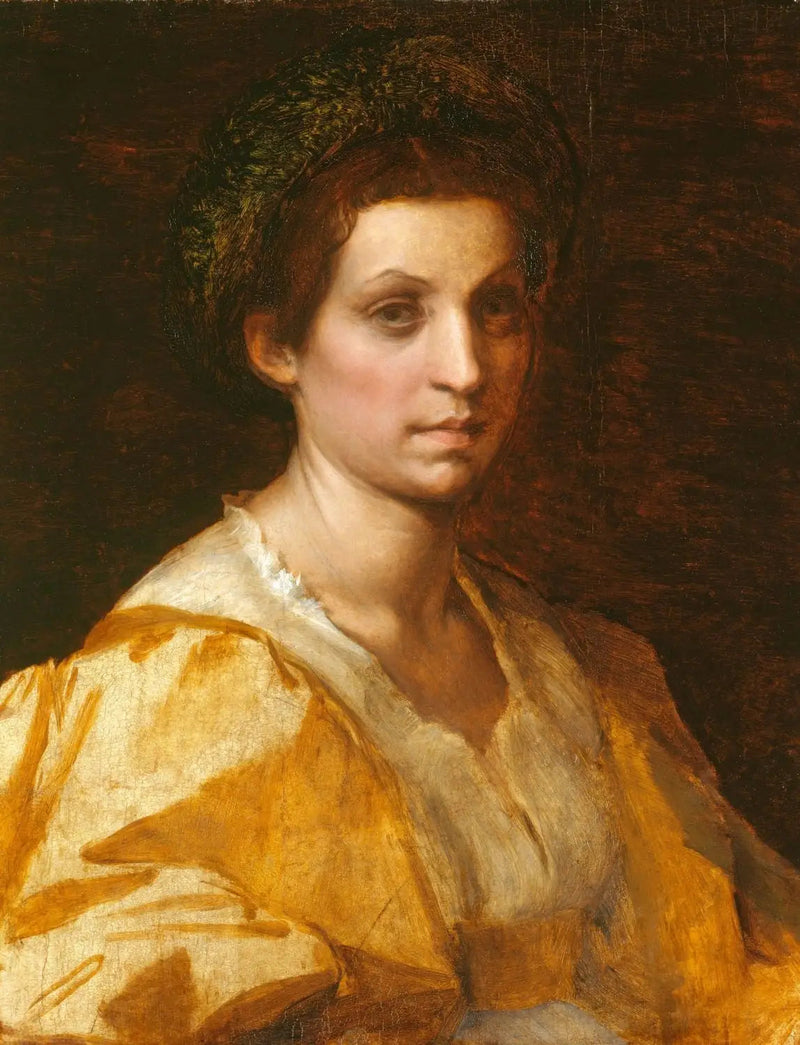 Portret van een vrouw in geel - Andrea del Sarto