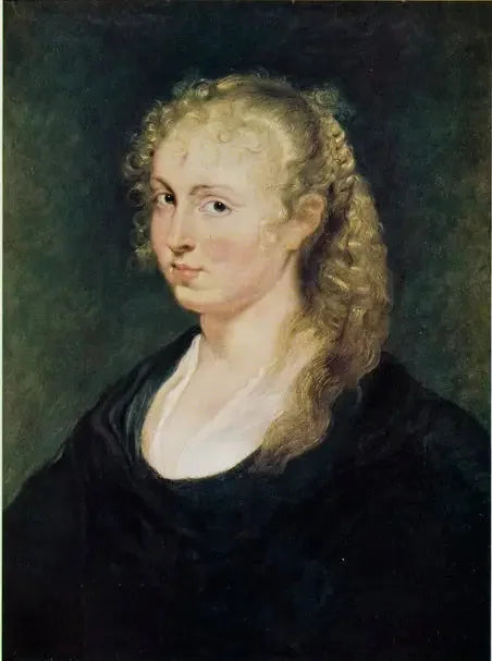 Portret van een onbekende vrouw met gevlochten blond haar - Peter Paul Rubens