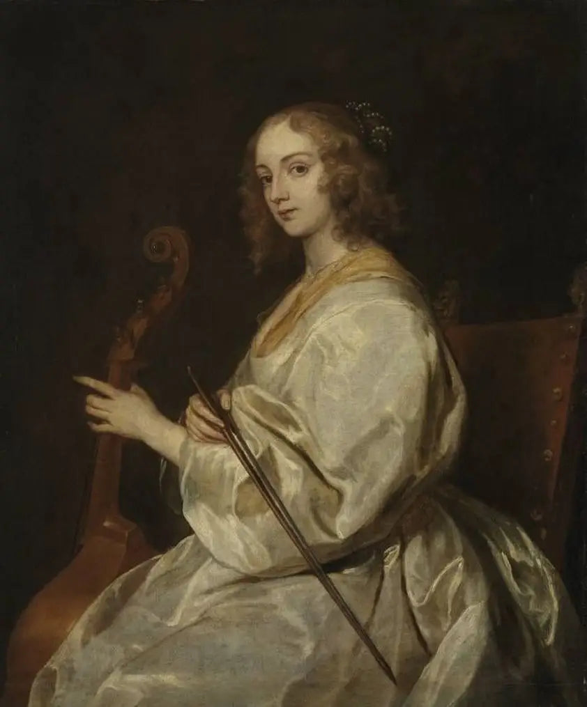 Portret van een vrouw die viool speelt, vroeger geïdentificeerd als Margaret Lemon - Antoine van Dyck

Source:
Portrait d'une femme jouant de la viole de gambe, anciennement identifiée comme Margaret Lemon - Antoine van Dyck