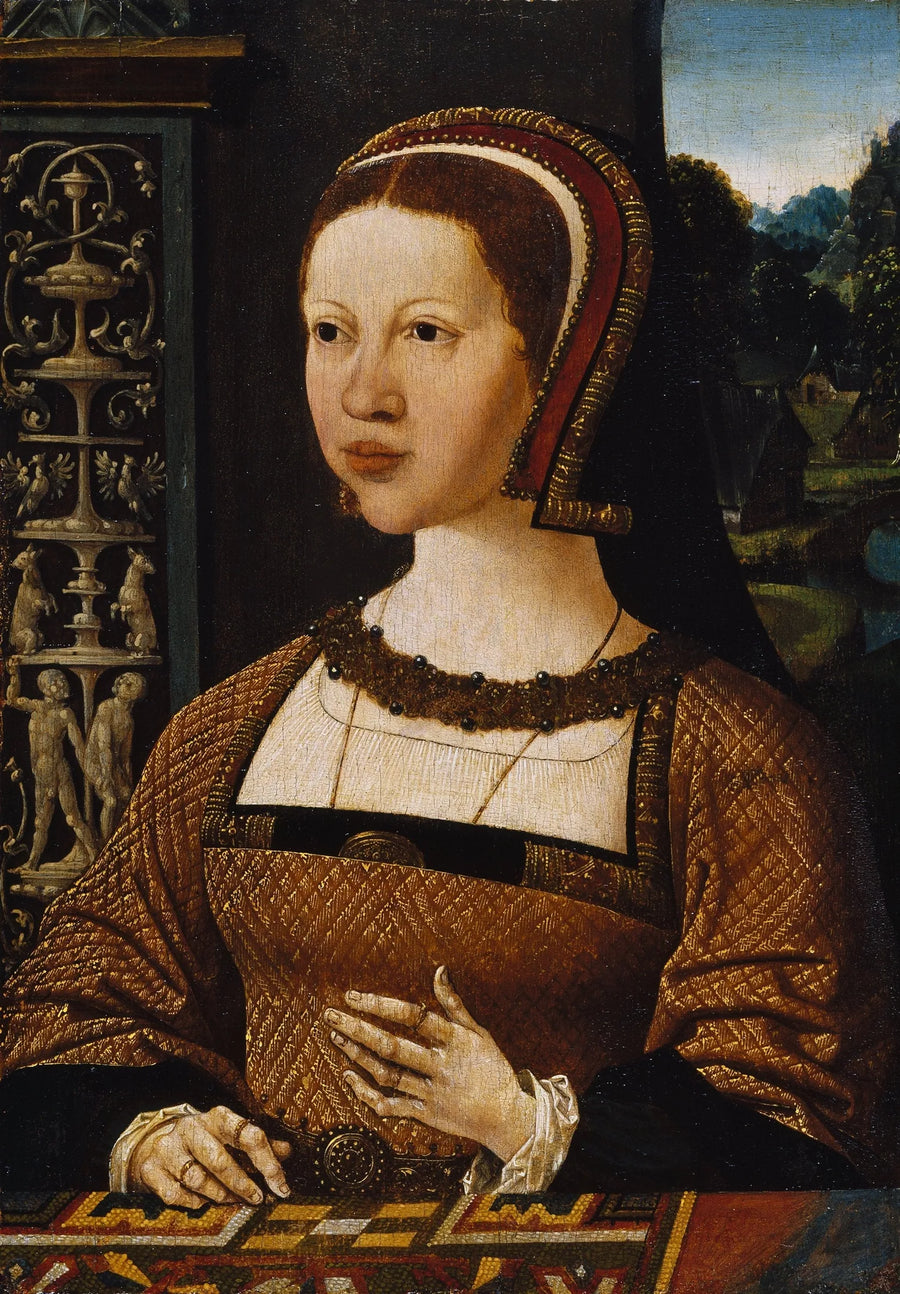 Portret van een vrouw, misschien Elisabeth van Denemarken - Jacob Cornelisz van Oostsanen