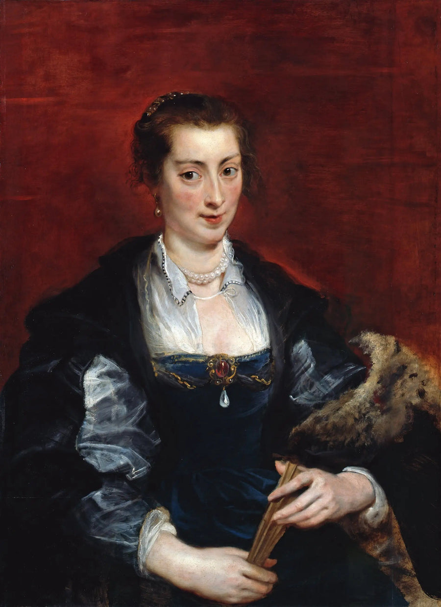 Portret van een vrouw, traditioneel geïdentificeerd als Isabella Brant - Peter Paul Rubens