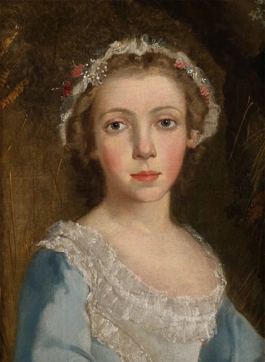 Portrait d'une fille (fragment de « Portrait d'un garçon et d'une fille ») - Thomas Gainsborough image 1 reproduction d’œuvre d’art à l’huile