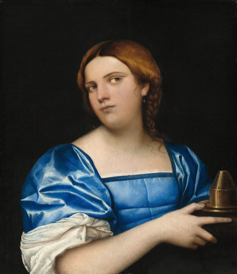Portret van een jonge vrouw in een wijze maagd - Sebastiano del Piombo
