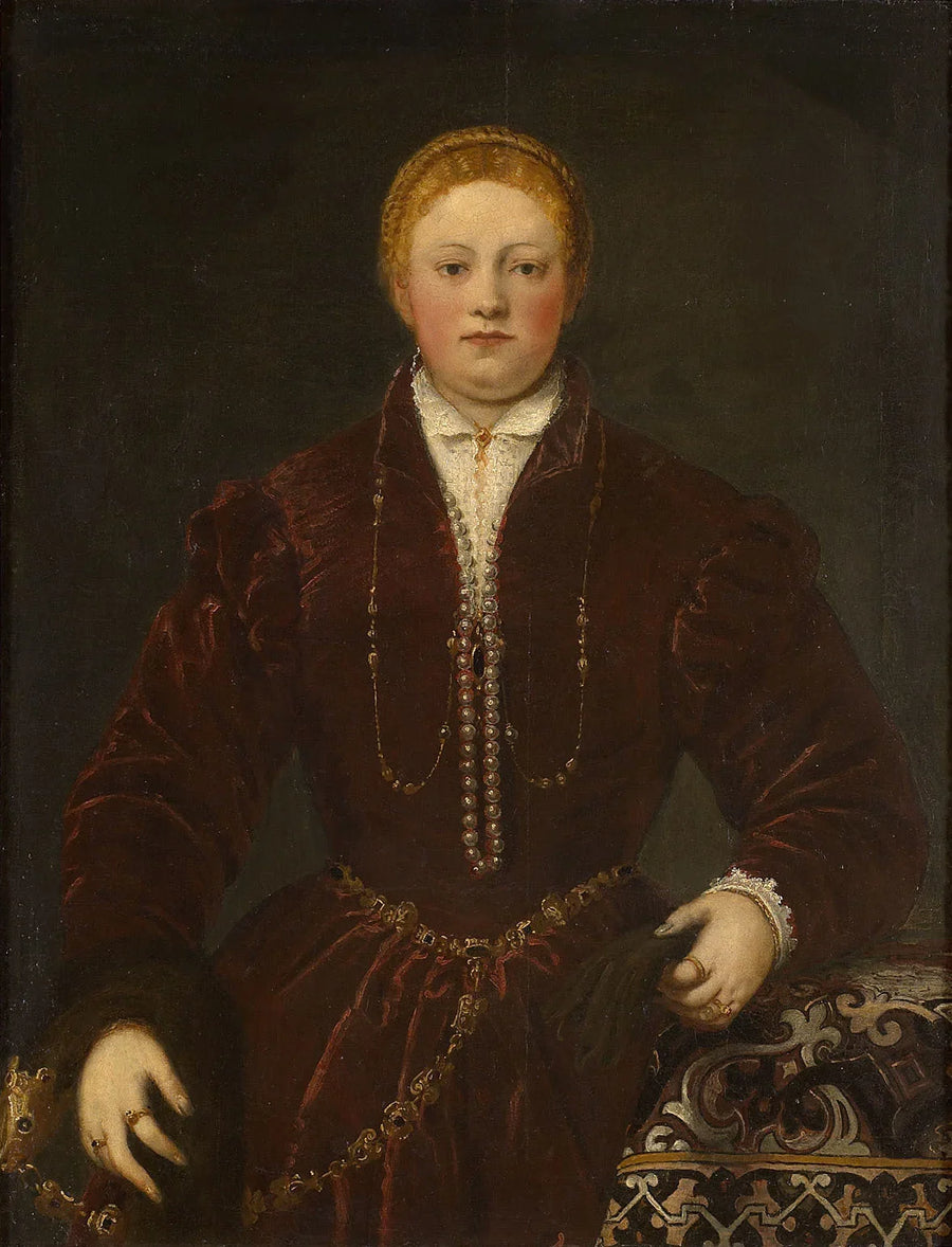 Portret van een jonge vrouw - Jacopo Tintoretto