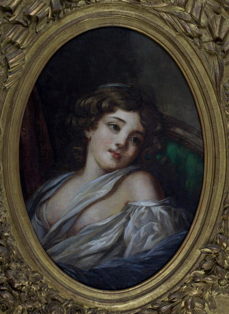 Portret van een jonge vrouw - Jean-Baptiste Greuze