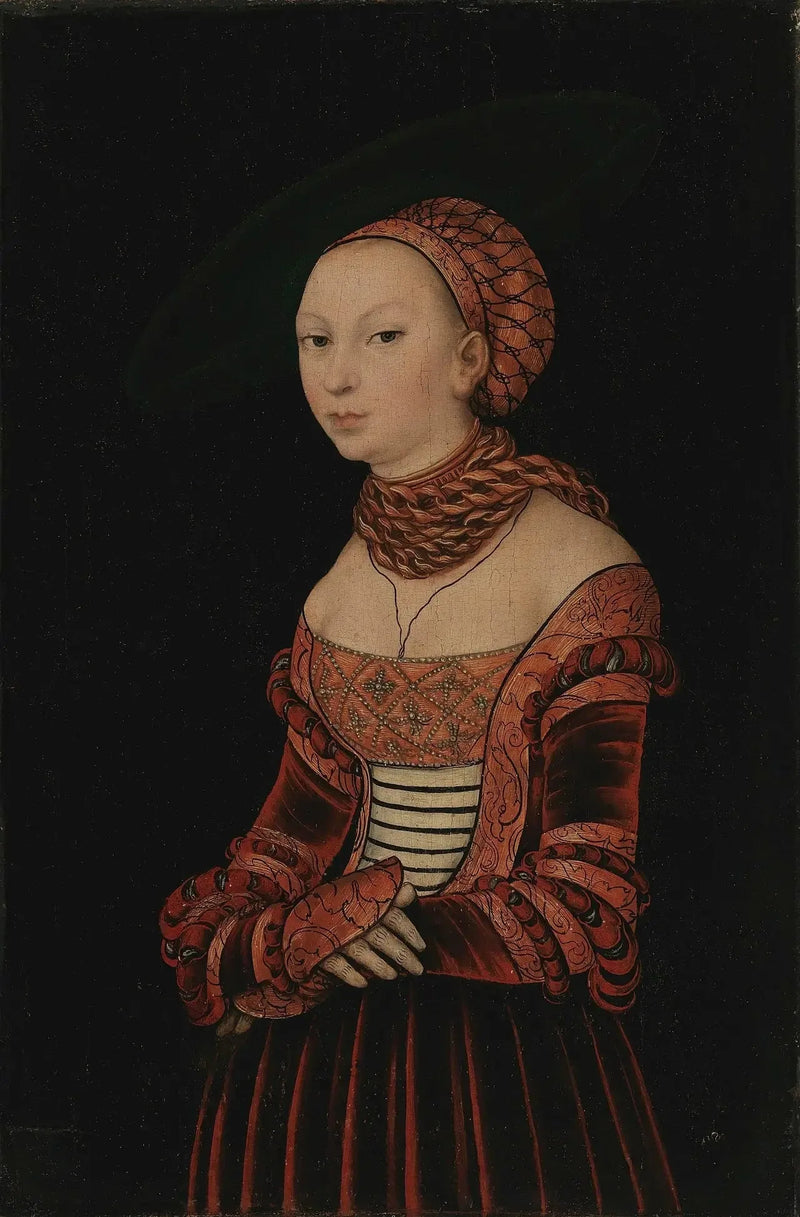 Portret van een jonge vrouw - Lucas Cranach de Oudere