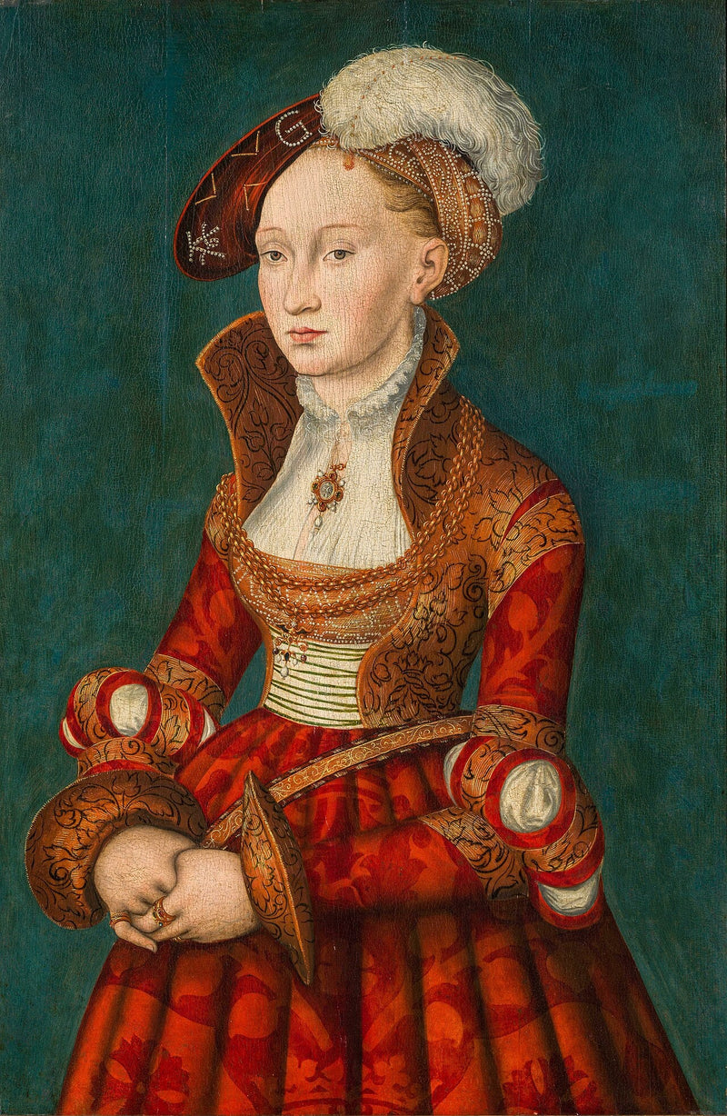 Portret van een jonge vrouw - Lucas Cranach de Oudere