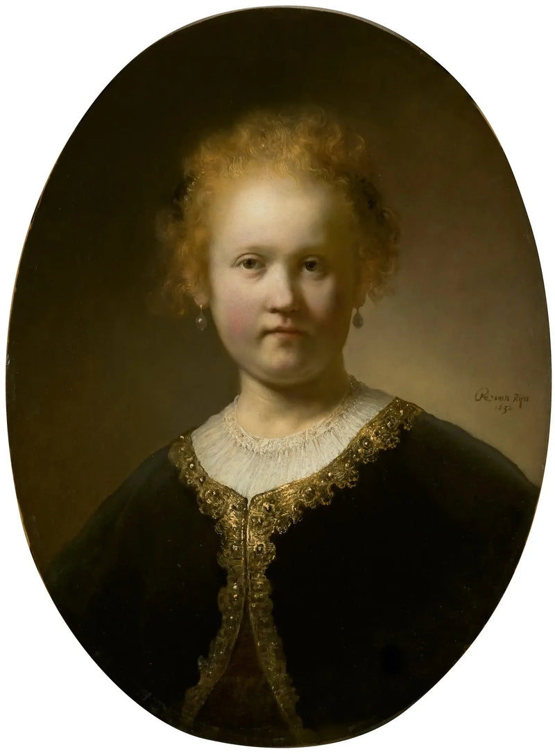 Portret van een jonge vrouw. - Rembrandt