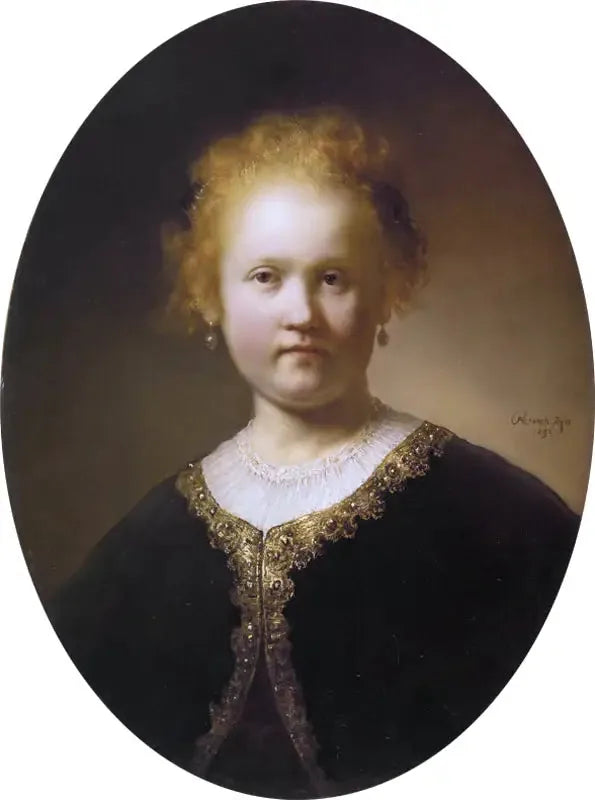 Portret van een jonge vrouw - Rembrandt