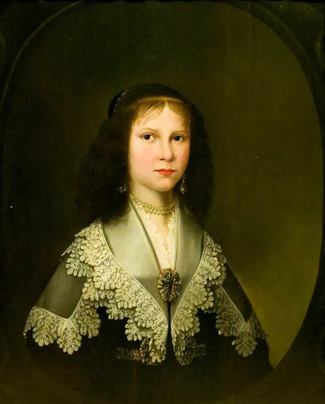 Portret van een jong meisje met een kanten kraag - Gerrit van Honthorst