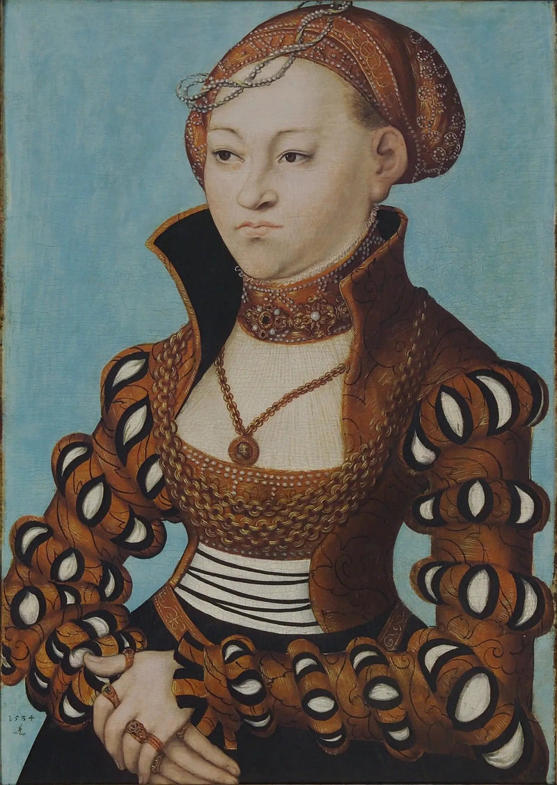 Portret van een edele Saksische dame - Lucas Cranach de Oudere
