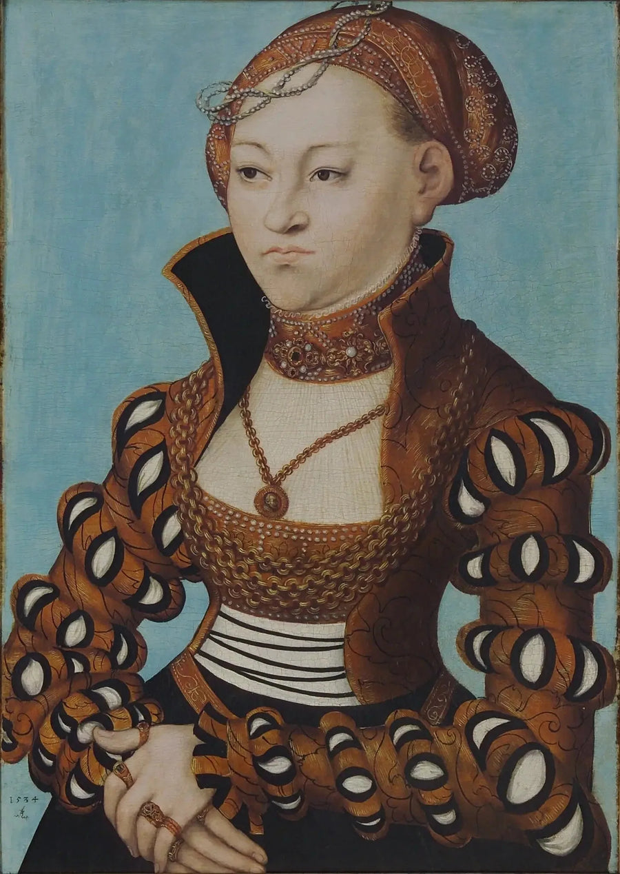 Portret van een edele Saksische dame - Lucas Cranach de Oudere