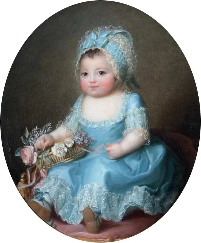 Portret van een klein meisje genaamd Sophie de Bourbon, mademoiselle d'Artois (1776-1783) - Élisabeth Vigée Le Brun

Source:
Portrait d'une petite fille dite Sophie de Bourbon, mademoiselle d'Artois (1776-1783) - Élisabeth Vigée Le Brun