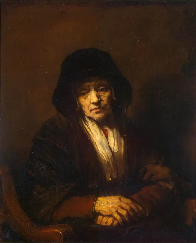 Portret van een oude vrouw - Rembrandt
