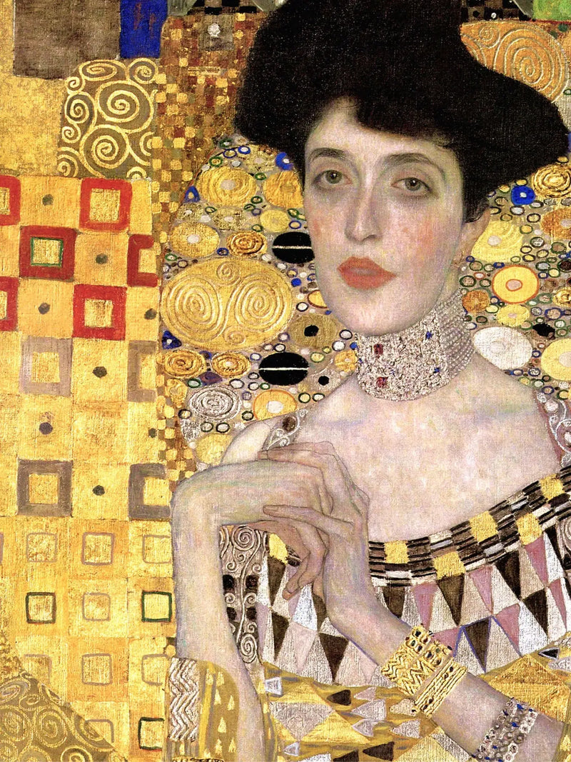 👑 Portret van Adèle Bloch-Bauer I (Detail) – Gustav Klimt (1907)