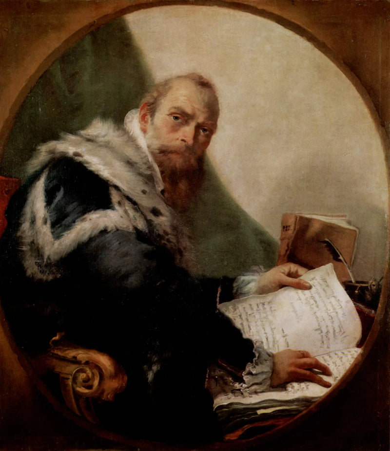 Portret van Antonio Riccobono - Giovanni Battista Tiepolo