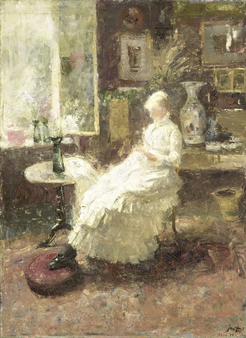 Portret van Annie Toorop-Hall in Lissadell, Surrey - Jan Toorop