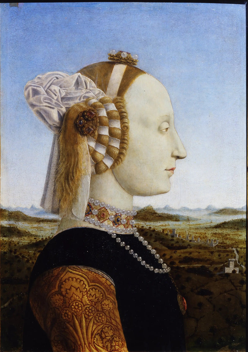 Portret van Battista Sforza - Piero della Francesca