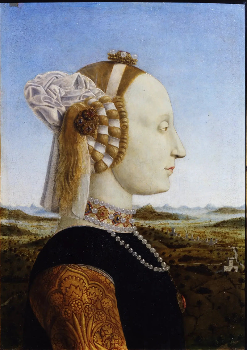 Portret van Battista Sforza - Piero della Francesca
