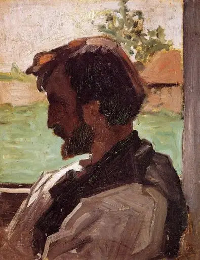 Portret van Bazille - Claude Monet