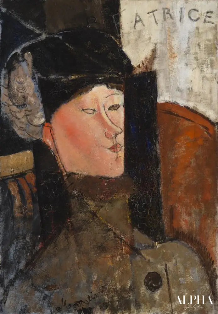 Portrait de Béatrice Hastings - Amadeo Modigliani - Reproductions de tableaux et peintures haut de gamme