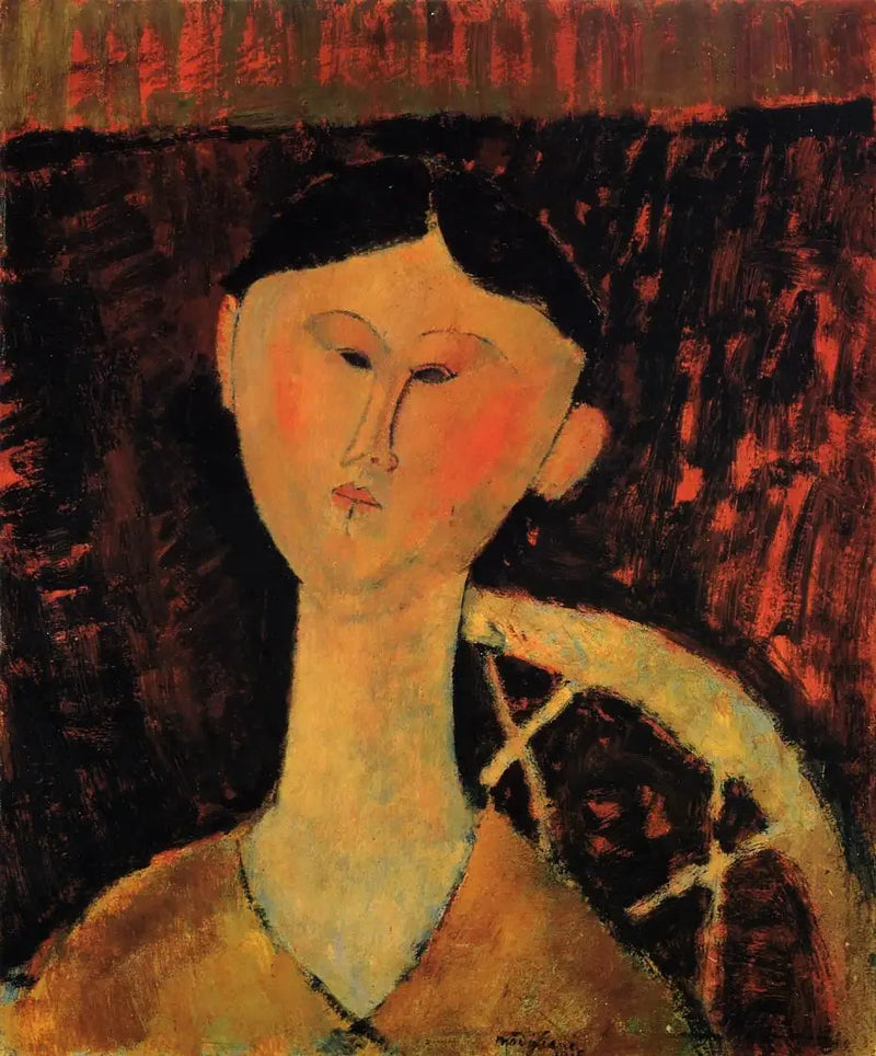 Portret van Béatrice Hastings - Amedeo Modigliani
