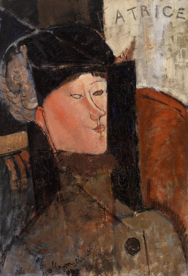 Portret van Béatrice Hastings (Modigliani, Philadelphia) - Amedeo Modigliani