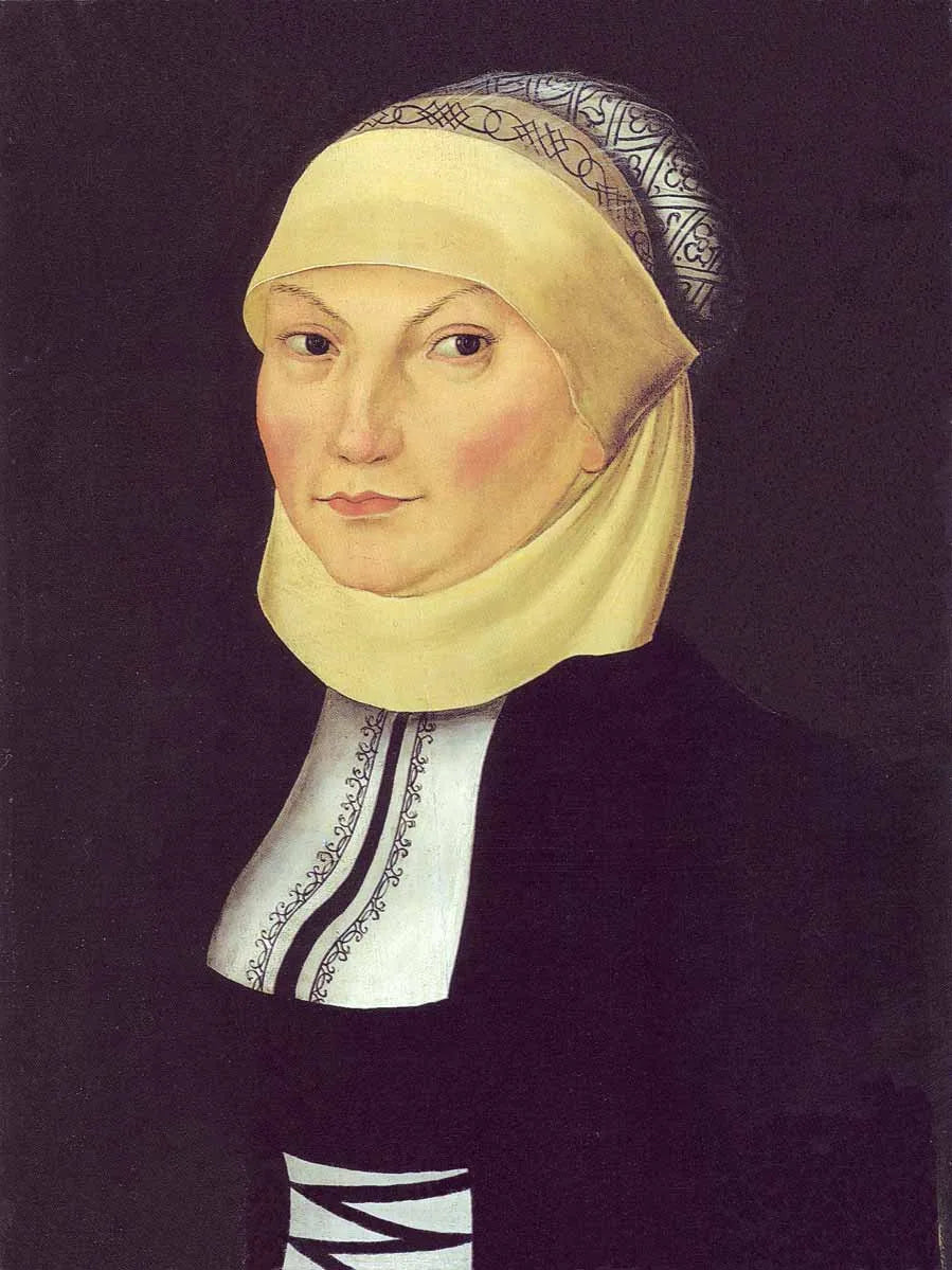 Portret van Catherine de Bora - Lucas Cranach de Oudere