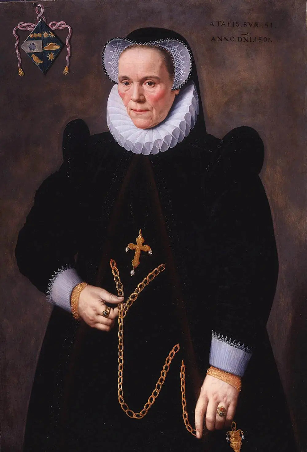 Portrait de Catherine van Damme épouse de François de Groote - Frans Pourbus the Younger - Alpha Reproduction