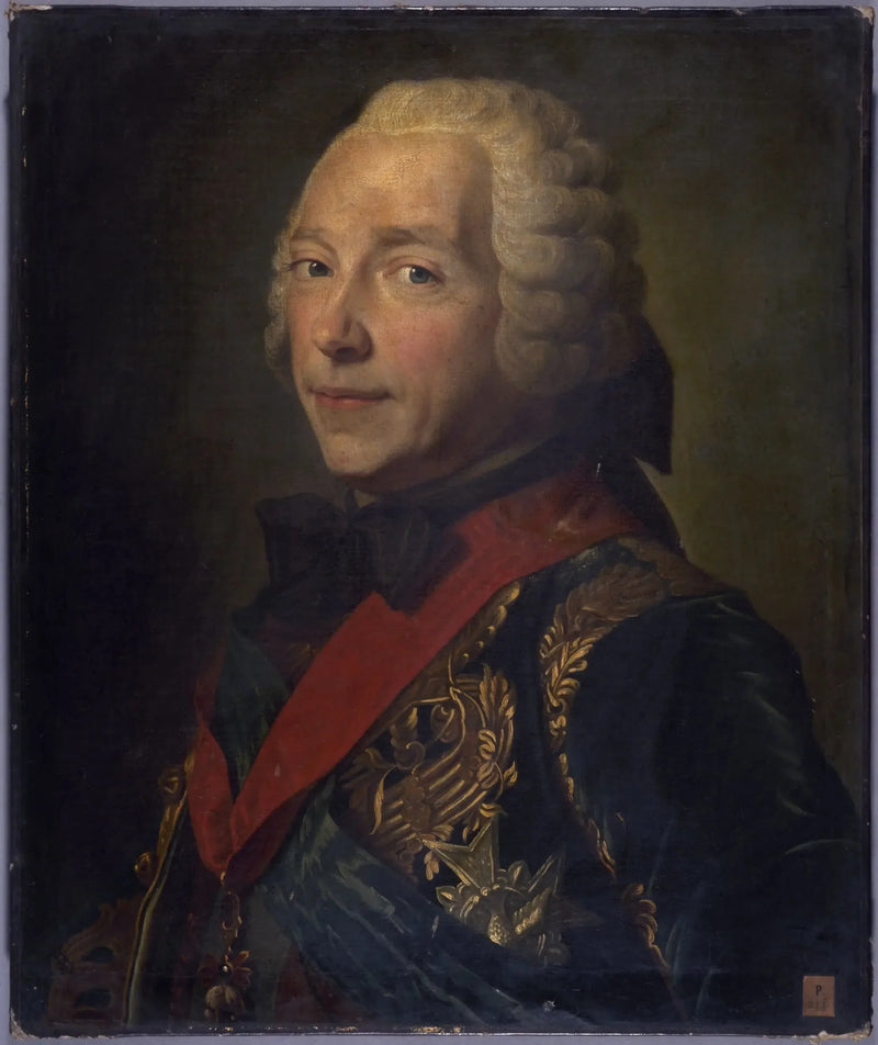 Portret van Charles-Louis-Auguste Fouquet, hertog van Belle-Isle (1684-1761), maarschalk van Frankrijk - Maurice-Quentin de La Tour