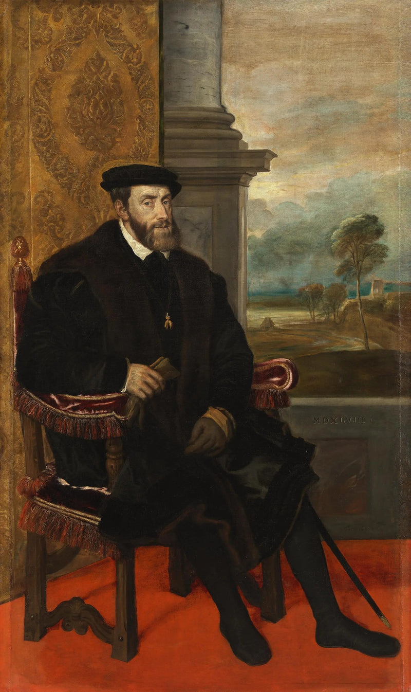 Portret van Karel V - Titian