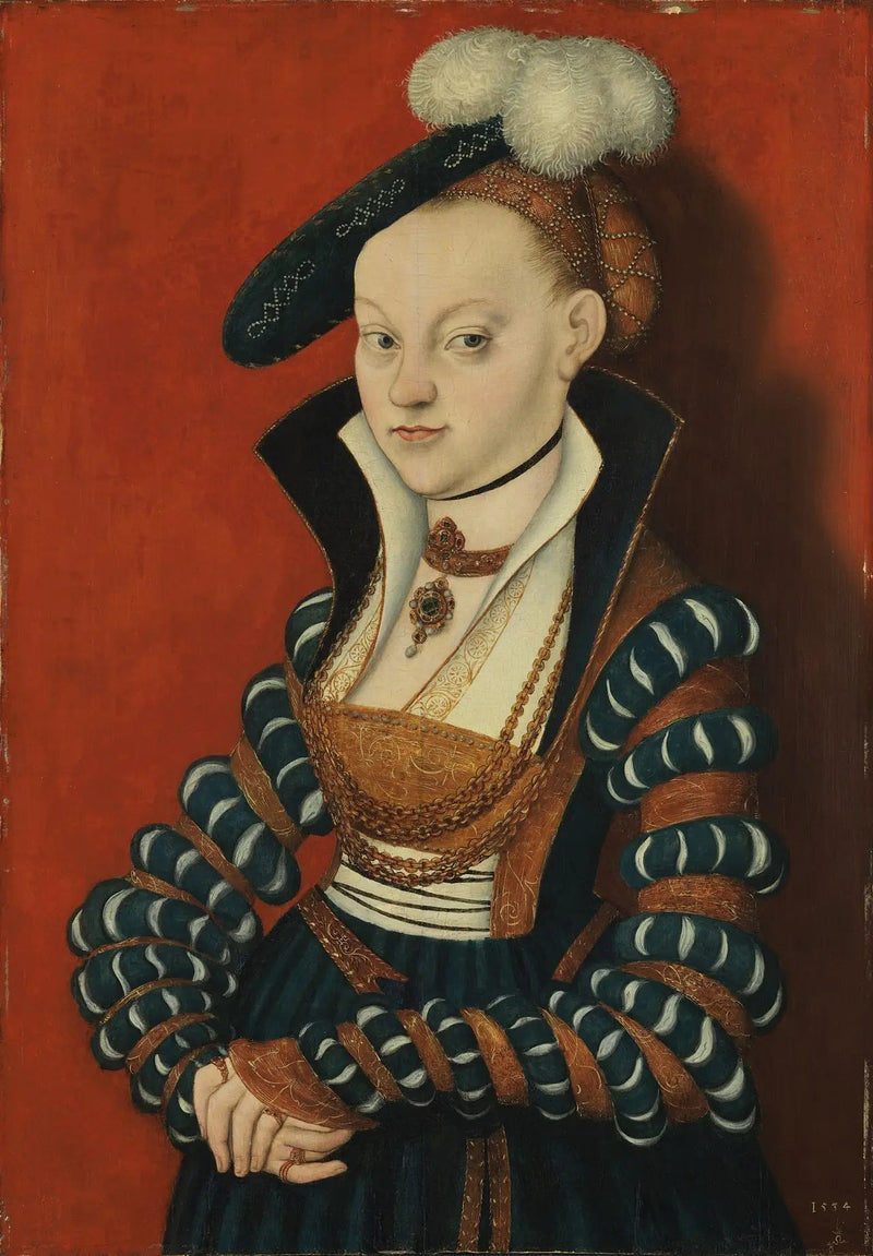 Portret van Christiane von Eulenau - Lucas Cranach de Oudere