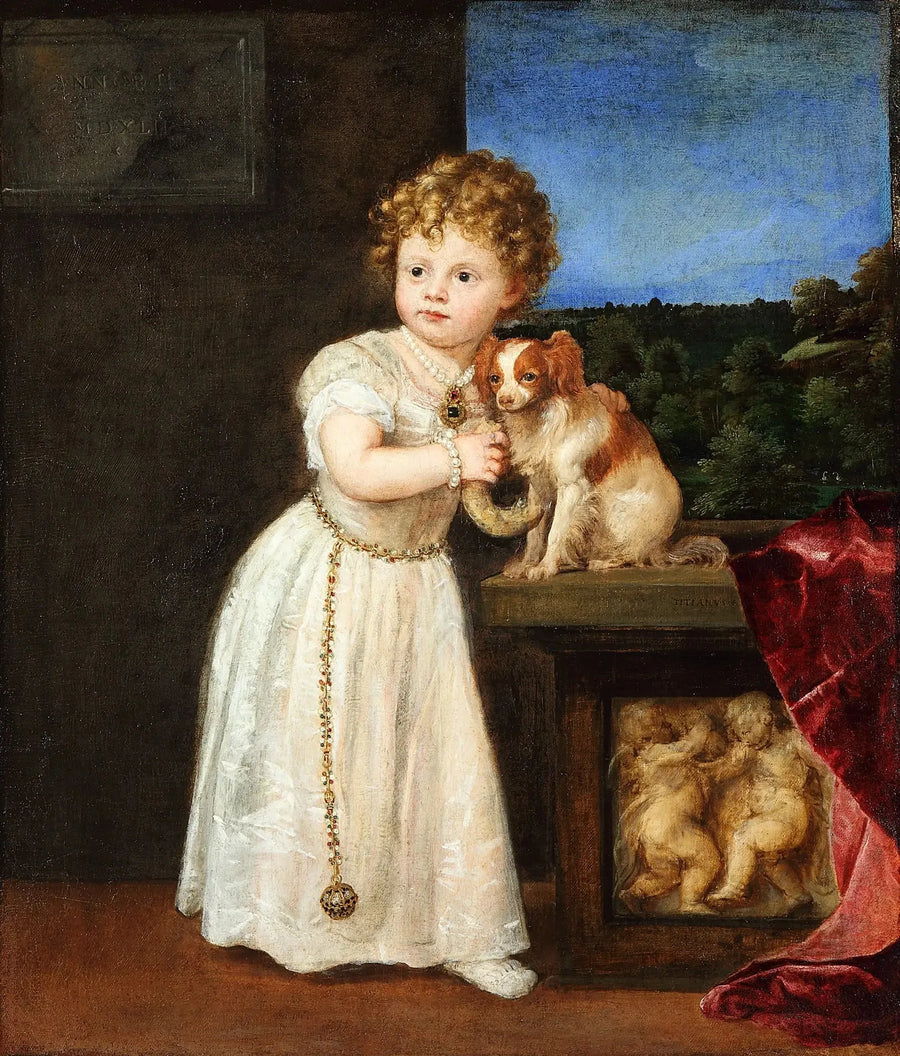 Portret van Clarissa Strozzi - Titian