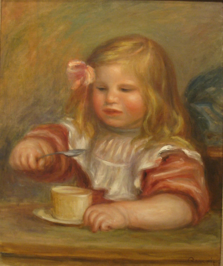 Portret van Coco die zijn soep eet - Pierre-Auguste Renoir