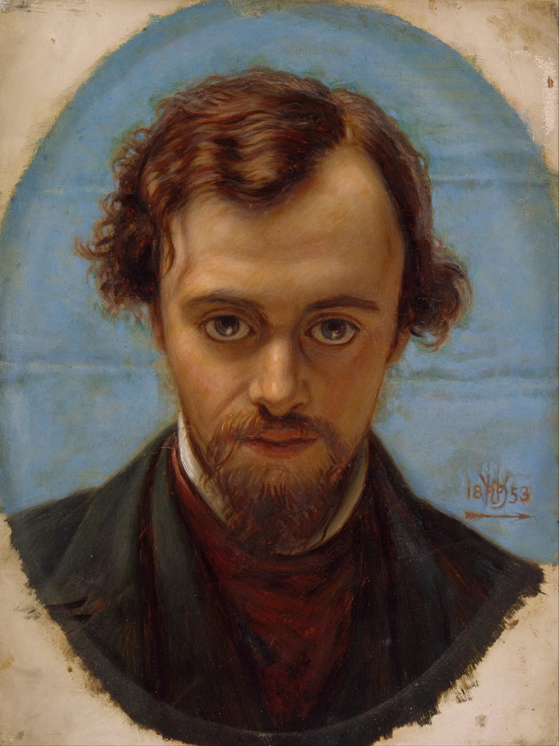 Portret van Dante Gabriel Rossetti op 22-jarige leeftijd - William Holman Hunt