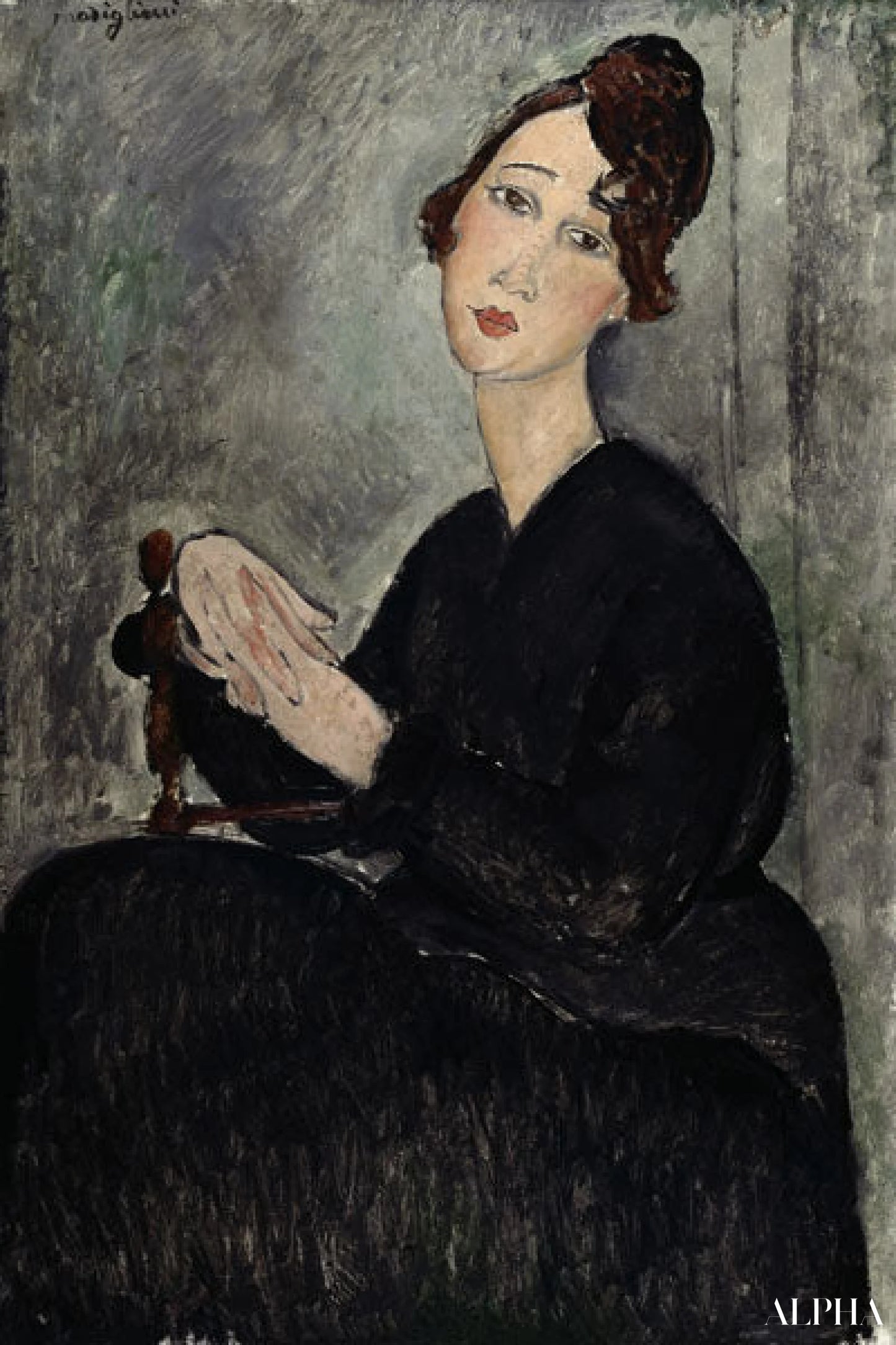 'Portret van Dedie - Amedeo Modigliani - Reproducties van schilderijen en hoogwaardige schilderijen'