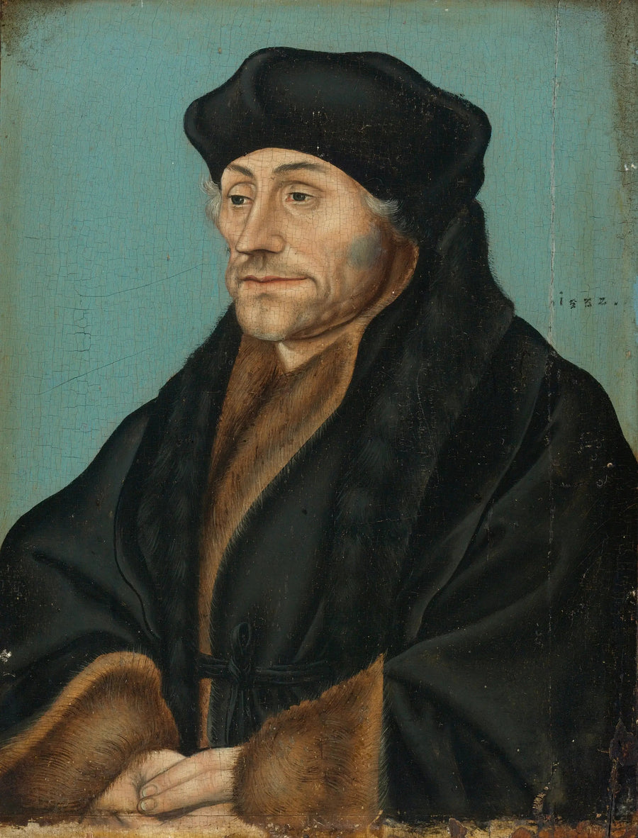 Portret van Desiderius Erasmus - Lucas Cranach de Oudere