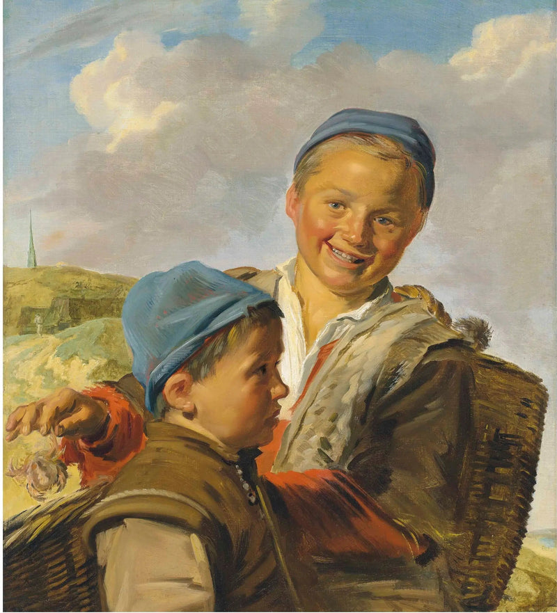 Portret van twee vissersjongens, een met een krab in de hand - Frans Hals

Source:
Portrait de deux garçons pêcheurs, l'un tenant un crabe - Frans Hals