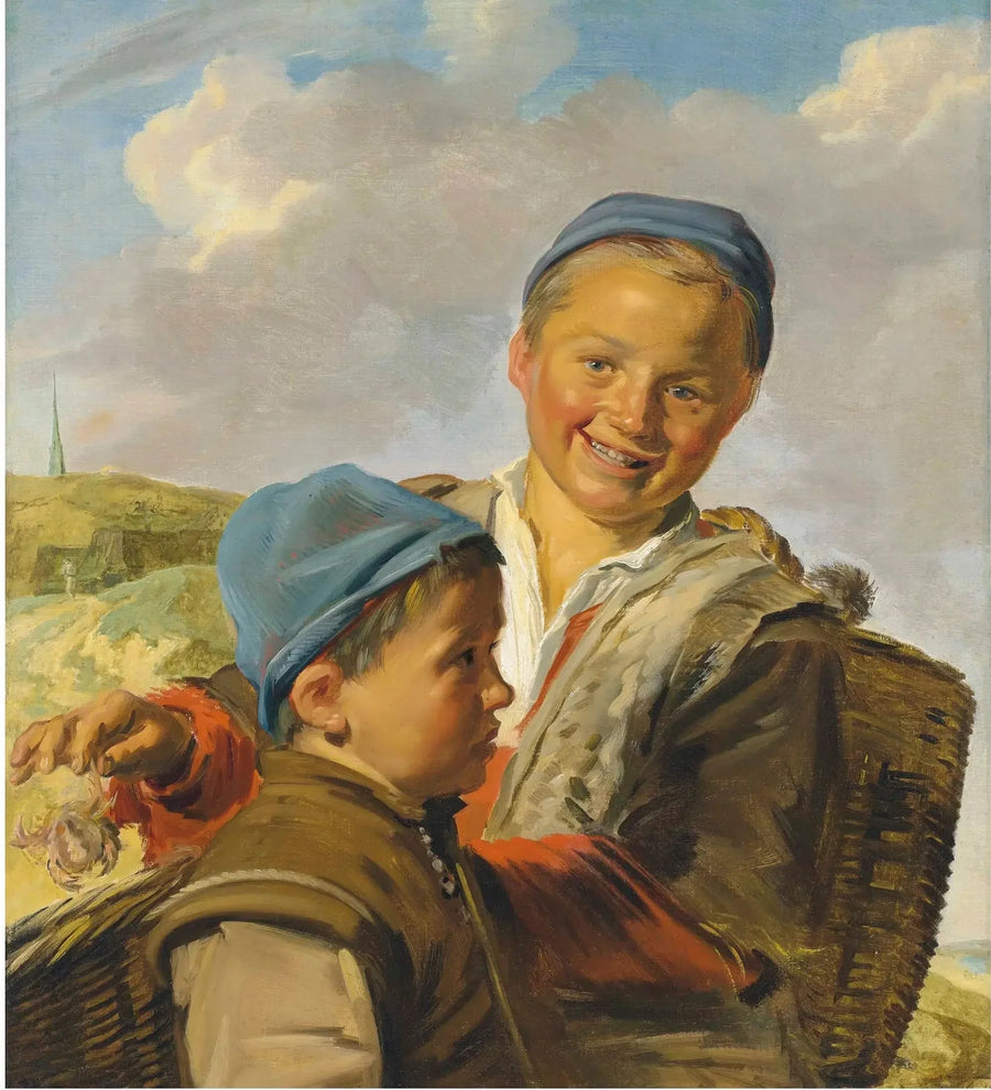 Portret van twee vissersjongens, een met een krab in de hand - Frans Hals

Source:
Portrait de deux garçons pêcheurs, l'un tenant un crabe - Frans Hals