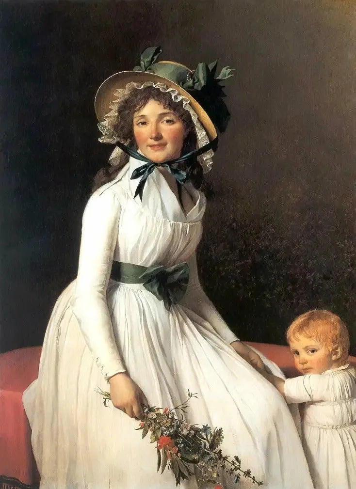 Portret van Émilie Sériziat en haar zoon - Jacques-Louis David